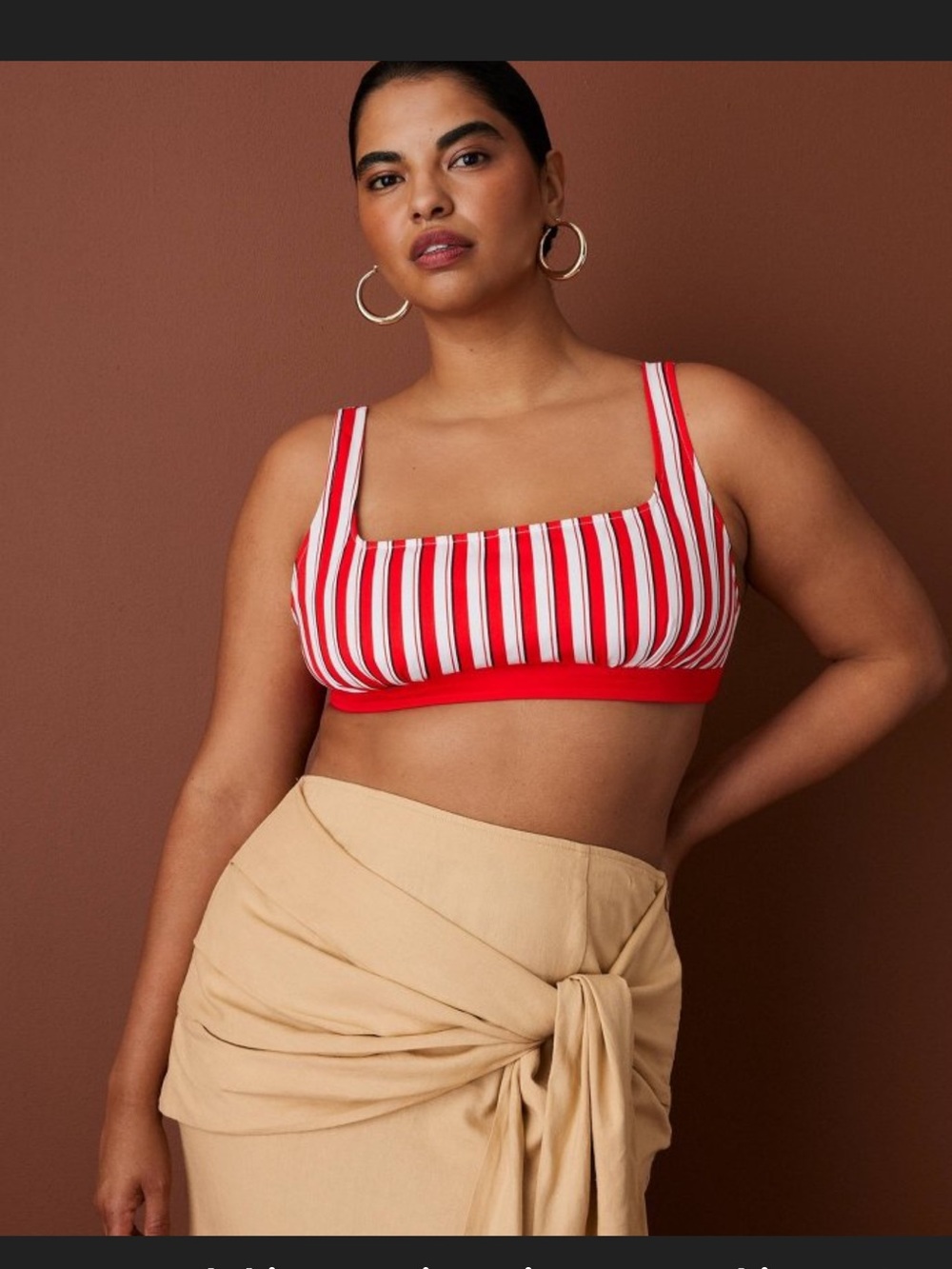 Rosie Assoulin x Target Women's Sleeveless Poplin Striped Bralette Top